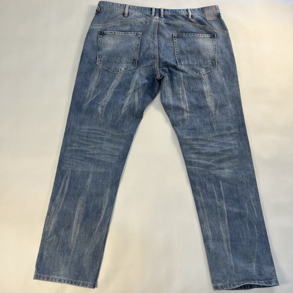 Sean John Jeans Mens 40x32 Blue Mercer Slim Straight Fit Casual - Picture 2 of 7